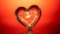 Illuminated Heart Shape Decoration Royalty Free Stock Photo