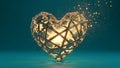 Illuminated Heart Structure Royalty Free Stock Photo