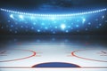 Illuminated hockey field background