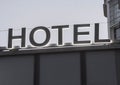 Illuminated Hotel sign at the entrance Royalty Free Stock Photo