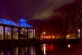 Illuminated house,light festival Amsterdam,Holland Royalty Free Stock Photo