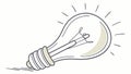 Illuminated Idea: Glowing Lightbulb for Creativity and Insight, vector design Generative AI Royalty Free Stock Photo
