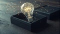 Illuminated Idea Networked Bulb in Black Box