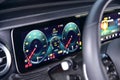 Digital instrument panel in a modern car Royalty Free Stock Photo