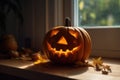 Illuminated Jack-O-Lantern Halloween Pumpkin