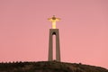 Christ the King,  Cristo Rei statue in Almada, Lisbon, the capital city of Portugal. Royalty Free Stock Photo