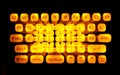 Illuminated Keyboard Royalty Free Stock Photo
