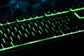 Illuminated keyboard for gaming PC Royalty Free Stock Photo