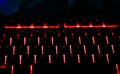 Illuminated keyboard for gaming PC Royalty Free Stock Photo
