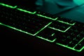 Illuminated keyboard for gaming PC Royalty Free Stock Photo