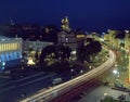 Illuminated Khreshchatyk street Royalty Free Stock Photo