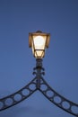 Illuminated Lamp on Ha'Penny Bridge, Dublin Royalty Free Stock Photo