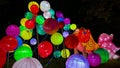 Illuminated Lantern Festival at night