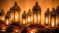 Illuminated Lanterns and Dates Royalty Free Stock Photo