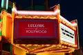 Illuminated Legends of Hollywood sign at Hollywood Studios in Walt Disney World area. Royalty Free Stock Photo