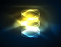 Illuminated lens flares, glowing color techno background Royalty Free Stock Photo