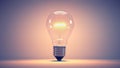 Illuminated lightbulb isolated on background Royalty Free Stock Photo