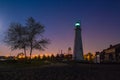 Illuminated Fort Gratiot Lighthouse On The Great Lakes Royalty Free Stock Photo