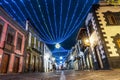 Illuminated main street in Teror, Gran Canaria, Canary Islands, Spain