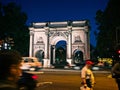 Marble Arch, London, England at night. Royalty Free Stock Photo