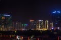 Moonlight - lit night view of west square of east railway station of zhengzhou