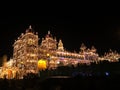 Illuminated Mysur Palace on Dussehra Night, Karnataka, India