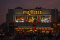 Illuminated neon sign Nightlife building Plaza Cinema Connaught Place New Delhi