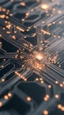 Illuminated Network Connection. Glowing Neural System. Abstract Circuit Board. Interconnected Data Pathways. Bright Node Points Royalty Free Stock Photo