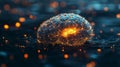 Illuminated Neural Network Brain Structure Visualization