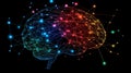 Illuminated Neural Network Representing Human Brain Structure
