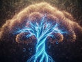 Illuminated neural tree Royalty Free Stock Photo