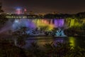 Illuminated Niagara Falls American Royalty Free Stock Photo