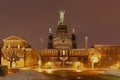 Notre Dame de Bons Secours chapel at night, Montreal