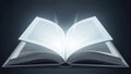 Illuminated Open Book with Glowing Pages Royalty Free Stock Photo