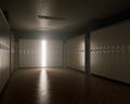 Illuminated Open Locker in Locker Room