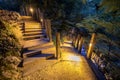 Illuminated outdoor Stairway