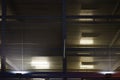 Illuminated parking garage in the night Royalty Free Stock Photo