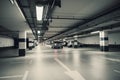 Illuminated parking garage Royalty Free Stock Photo