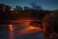 Illuminated Penmans Dam