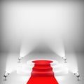 Illuminated Podium With Red Carpet