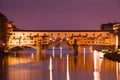 Illuminated Ponte Vecchio In Florence