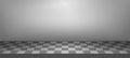 Illuminated realistic studio checkered background