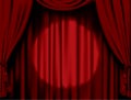 Illuminated red curtain Royalty Free Stock Photo