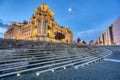 The illuminated Reichstag in Berlin Royalty Free Stock Photo