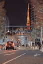 Illuminated Roppongi Keyakizaka Street and Tokyo Tower during winter Nov 28 2023 Royalty Free Stock Photo