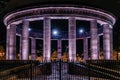 Illuminated Rotonda de los Jaliscienses Ilustres monument in Guadalajara Mexico Royalty Free Stock Photo