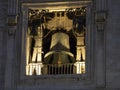 Illuminated san pietro saint peter vatican rome bell at night Royalty Free Stock Photo