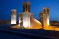 Illuminated Shesh Badgiri Reservoir of Yazd Against Blue Sky Royalty Free Stock Photo