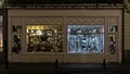 Antique and brocante shop at night in Ghent Royalty Free Stock Photo