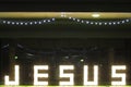 Illuminated sign Jesus